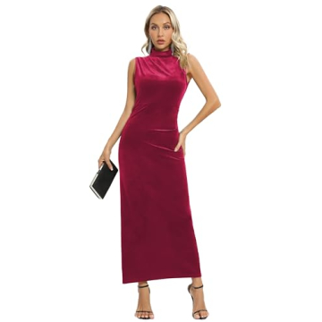 Capuffy Backless Velvet Maxi Dress for Formal Occasions