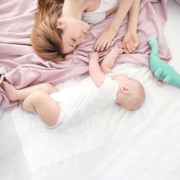 Disposable Changing Pads for Baby, 100 Pack 17.5"x13.5" Ultra Absorbency Diaper Liners, Breathable U...