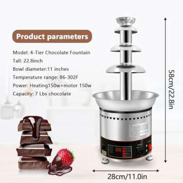 Commercial Chocolate Fountain Machine for Memorable Parties