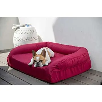 K9 Ballistics Tough Orthopedic Large Bolster Dog Bed - Washable, Durable and Water Resistant Dog Bed - Made for Big Dogs, 34"x40", Black