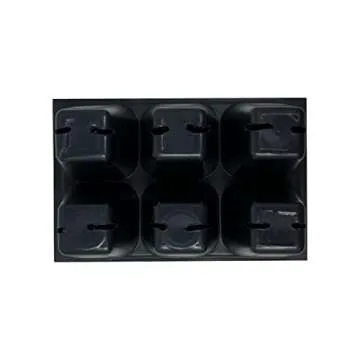Seed Starter Trays, 144 Cells (24 Trays - 6 Cells Per Tray) + Plant Stakes