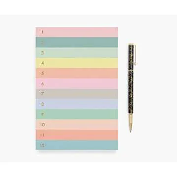 Rifle Paper Co. Large Memo Notepad | 65 Tear-Off Pages, Featuring Featuring Garden Party Florals, Printed in Full Color and Foil Stamped (9" L × 6" W), Garden Party