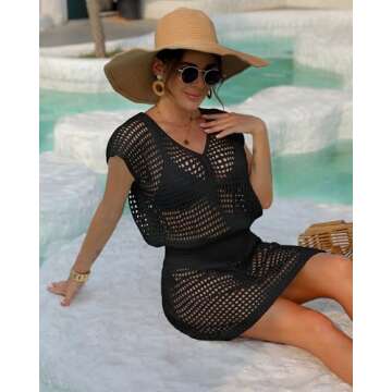 Bsubseach Women Hollow Out Beach Cover-Up for Summer Fun