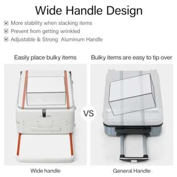 Hanke 20 Inch Top Open Carry On Luggage with Wheels
