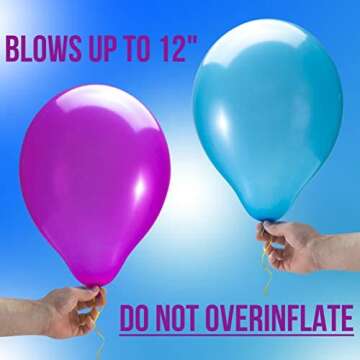 PREXTEX 125 Party Balloons 12 Inch - 10 Assorted Rainbow Colors Bulk Pack - Premium Rainbow Balloons, Strong Latex Balloons for Birthday Party Decor, Arch, and Event Decorations, Helium Quality