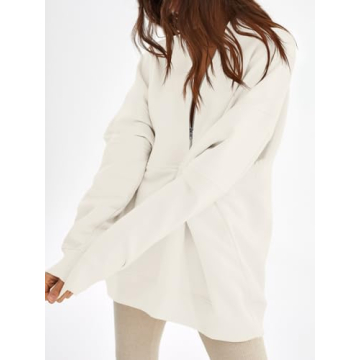 Trendy Fisoew Women's Oversized Half Zip Sweatshirt