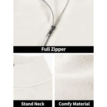 Trendy Fisoew Women's Oversized Half Zip Sweatshirt