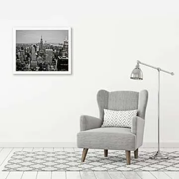 Americanflat 18x24 Poster Frame with Polished Plexiglass - White Picture Frame - Wide Photo Frames Made of Engineered Wood for Vertical or Horizontal Wall Display - Epic Collection - White