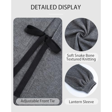 Vivilli Womens Puff Sleeve Bow Top for Versatile Fashion