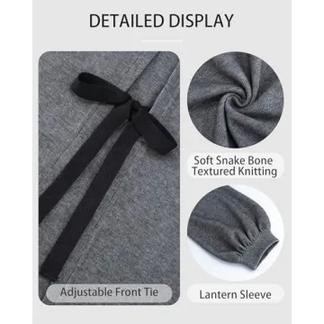 Vivilli Womens Puff Sleeve Bow Top for Versatile Fashion