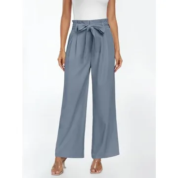 Chic LILLUSORY Wide Leg Dress Pants for Women - Office Style