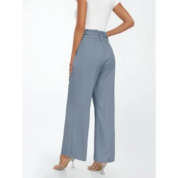 Chic LILLUSORY Wide Leg Dress Pants for Women - Office Style