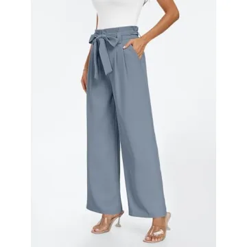 Chic LILLUSORY Wide Leg Dress Pants for Women - Office Style