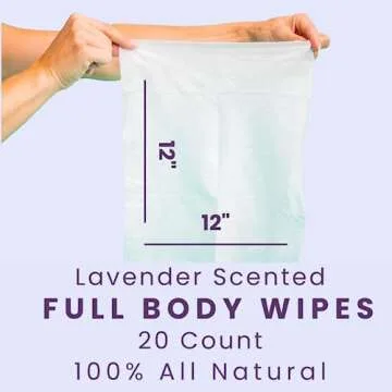 HyperGo Body Wipes - No Rinse Wet Wipes for Adults, All Natural Shower Bathing Wipes, Refreshing Bod...
