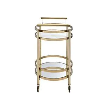 Acme Lakelyn Stylish Serving Cart with Glass Shelves