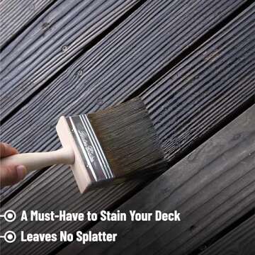 Bates Deck Stain Brush Set - Precision Staining Brushes