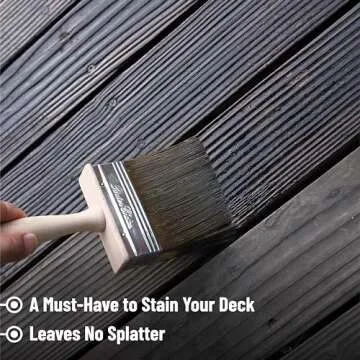Bates Deck Stain Brush Set - Precision Staining Brushes