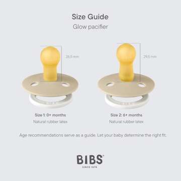 BIBS Pacifiers Colour Collection | Natural Rubber Baby Pacifier | Set of 2 BPA-Free Soothers | Made ...