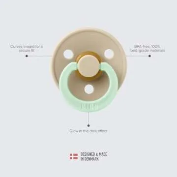 Stylish BIBS Natural Rubber Pacifiers for Babies