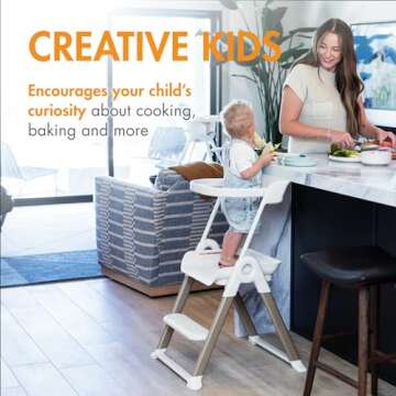 Boon Pivot Toddler Tower Kids Kitchen Step Stool - Folding Toddler Step Stool for Bathroom Sink or K...