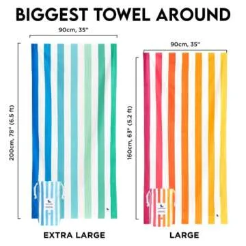 Dock & Bay Beach Towel - Compact, Quick Dry, Eco-Friendly
