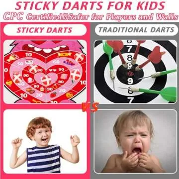 Chiazllta Valentine's Day Dart Board Set for Family Fun