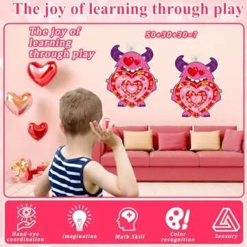 Chiazllta Valentine's Day Dart Board Set for Family Fun