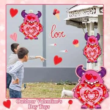 Chiazllta Valentine's Day Dart Board Set for Family Fun