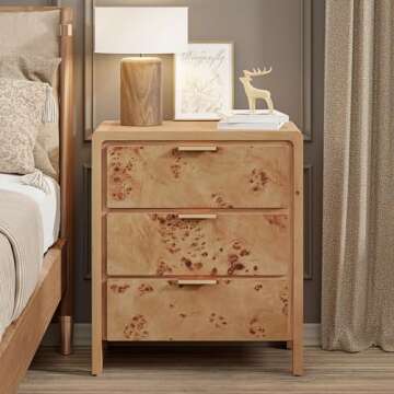 COZAYH Fully Assembled Farmhouse 3-Drawer Nightstand, Set of 2，Distressed Wood Retro Accent Dresse...