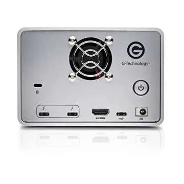 G-Technology 8TB G-RAID with Thunderbolt 3, USB-C (USB 3.1 Gen 2), and HDMI, Removable Dual Drive Storage System, Silver - 0G05748-1