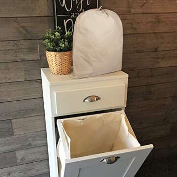 Urban Villa 2 Pack Cotton Laundry Bags | Travel-Friendly & Machine Washable