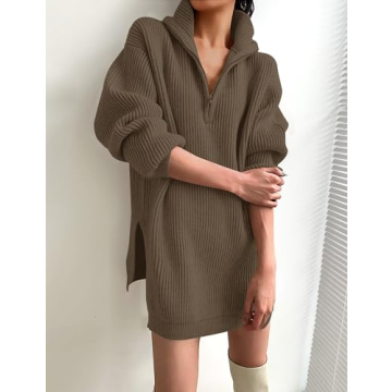 Stylish ZESICA Women's Mini Sweater Dress for Winter