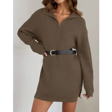 Stylish ZESICA Women's Mini Sweater Dress for Winter