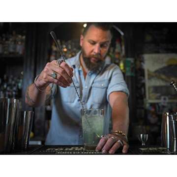 Barfly Teardrop Bar Spoon, End 11 13/16" (30 cm), Stainless Steel