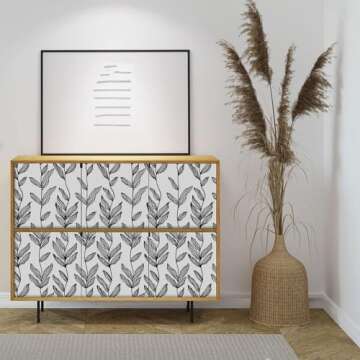 LEECICILE Black and White Peel and Stick Wallpaper