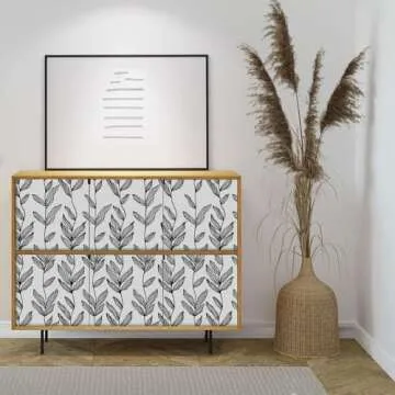 LEECICILE Black and White Peel and Stick Wallpaper