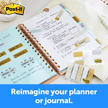 Post-it Flags 36 Count in Metallic Designs for Organization