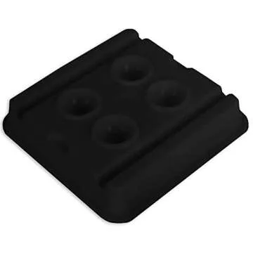 BRAWNA [ Deeper Wells ] 50 Pack Disposable PMU Pigment Tray with 4 Wells - Microblading Supplies - Pigment Cup for PMU Machine - Black