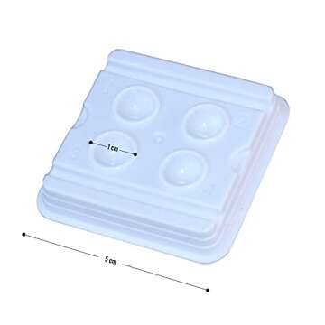 BRAWNA [ Deeper Wells ] 50 Pack Disposable PMU Pigment Tray with 4 Wells - Microblading Supplies - Pigment Cup for PMU Machine - Black