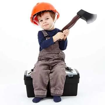 Hsei 2 Pieces Halloween Axe Foam Hatchet Props Trick Props Fake Axes for Halloween Costume Party