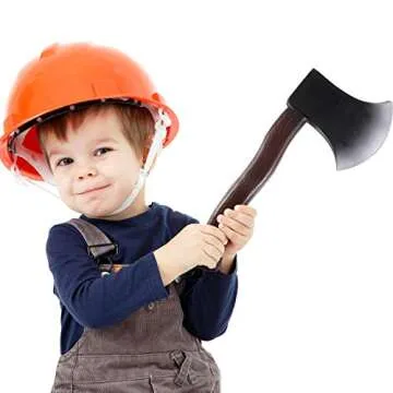 Hsei 2 Pieces Halloween Axe Foam Hatchet Props Trick Props Fake Axes for Halloween Costume Party