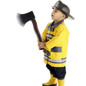 Hsei 2 Pieces Halloween Axe Foam Hatchet Props Trick Props Fake Axes for Halloween Costume Party