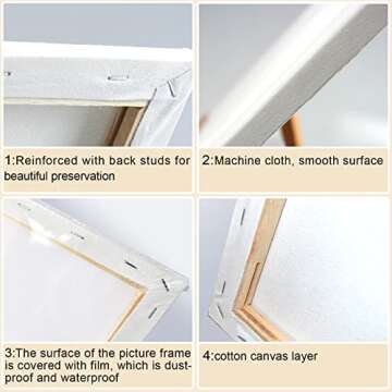 WEBEEDY 2 Pack 8x10 Pre Drawn Canvas Paint Kit for Couples Adults, Sneakers Retro Theme Canvas Painting for Valentine's Day Adults Sip and Paint Date Night Games Party Favor Christmas Gifts