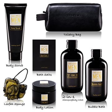 Sandalwood Amber Spa Gift Set for Men - 7 Pieces