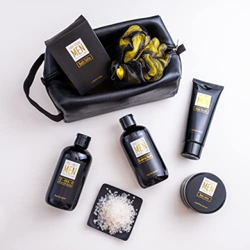 Sandalwood Amber Spa Gift Set for Men - 7 Pieces