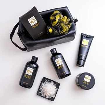 Sandalwood Amber Spa Gift Set for Men - 7 Pieces