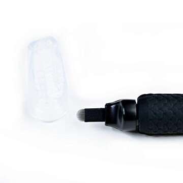 Mellie M Series Microblading Disposable Tools – 10 Piece Pack of 18 Pin U-Shape Microblading Pens – Thin & Sharp Microblading Eyebrow Supplies (U18 .18mm)