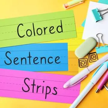 Vibrant Chell Colored Sentence Strips for Classroom and Office