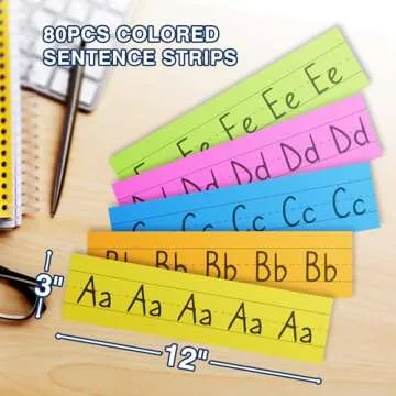 Vibrant Chell Colored Sentence Strips for Classroom and Office