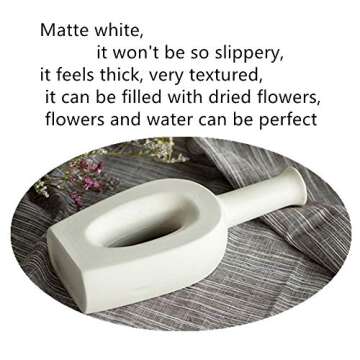 Anding White Vase Ceramics - Modern Vases -Flower vase Gifts for Friends and Family, Wedding, Desktop Center Vase, Perfect Home Decoration Vase (Large)